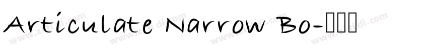 Articulate Narrow Bo字体转换